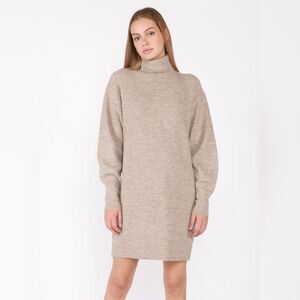 🤍✨NWT $79 Black Tape Beige Cream Mock Neck Sweater Dress – Sizes Medium & XS🤍✨